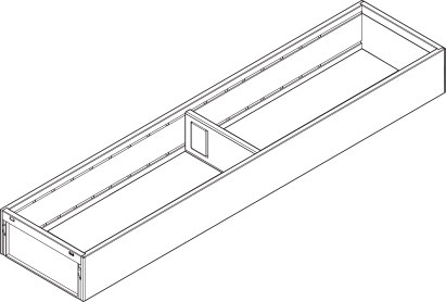AMBIA-LINE рама для LEGRABOX стандартный ящик, НД=500 мм, ширина=118 мм, белый шелк