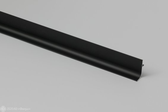 Вертикальный профиль 901009 для фасадов без ручек (46х22 мм), черный, 3 м.