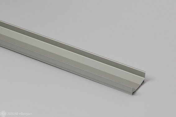 Профиль 901126 для фасадов без ручек (63,6х24 мм),серебро, 6 м.
