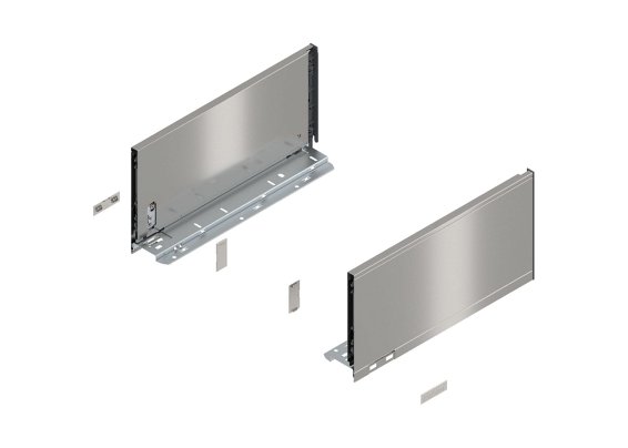 Комплект царг LEGRABOX pure, высота C (177 мм), НД=350 мм, нержавеющая сталь