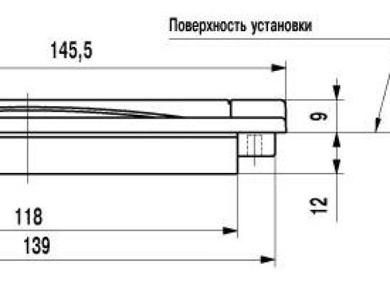 FR006 мебельная врезная ручка-раковина 128 мм хром глянцевый и сатин светлый