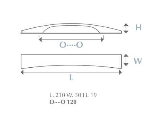 Musa мебельная ручка-раковина 128 мм белый глянец