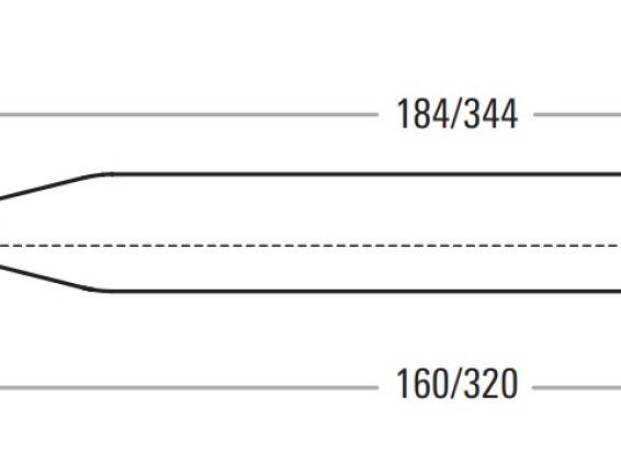 230020 мебельная ручка-раковина 320 мм анодированная нержавеющая сталь