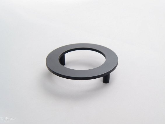 WMN470 мебельная ручка-кольцо 80 мм D100 мм черный матовый