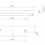 Ray торцевая мебельная ручка для фасадов 200 мм черный матовый