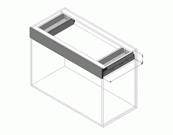 Ящик под мойку TANDEMBOX antaro (высота M 98,5, глубина 500 мм, до 30 кг), крепление inserta, серый орион