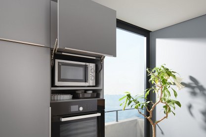 Подъемный механизм, AVENTOS HL 23/32, для тонких фасадов, серый