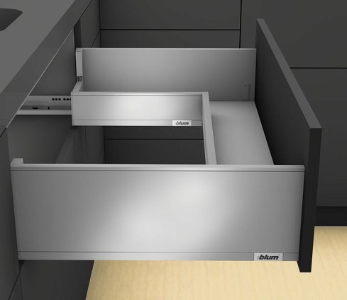 Ящик под мойку LEGRABOX pure (высота C 177, глубина 500 мм, до 40 кг), для тонких фасадов, терра-черный